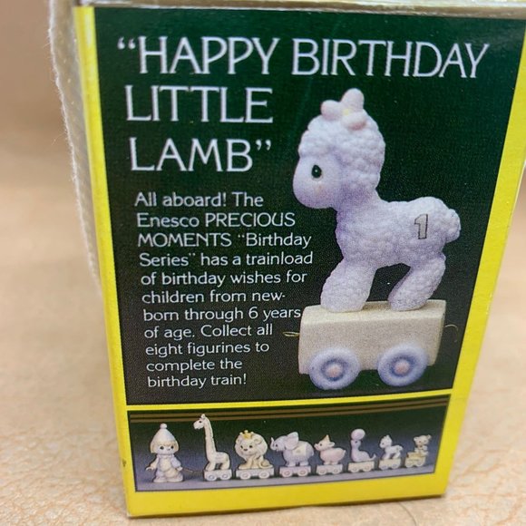 Enesco Precious Moments Birthday Series Train, Lamb, One Year Old, New in Box - Picture 6 of 7